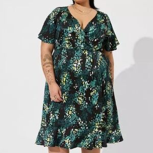 Torrid Midi Dress flutter Sleeve Bubble Charm Size 5X